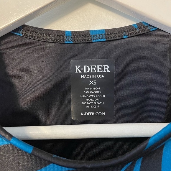 K-DEER Athletic Work Out Crop Top - Picture 4 of 8